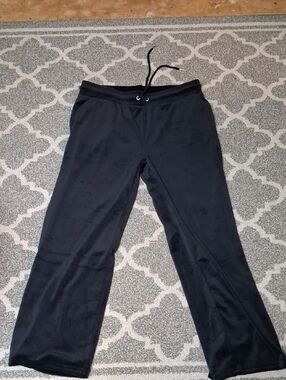 bebe Black Womens Drawstring Jogger Sweatpants